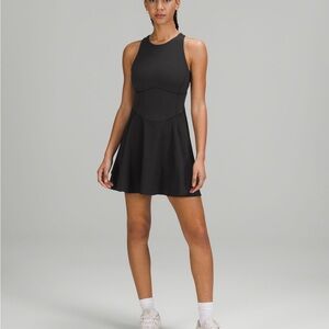Lululemon Athletica Fit and Flare black Halter Dress